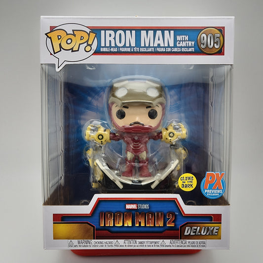 Funko Pop! Deluxe- Marvel: Iron Man 2- Iron Man with Gantry