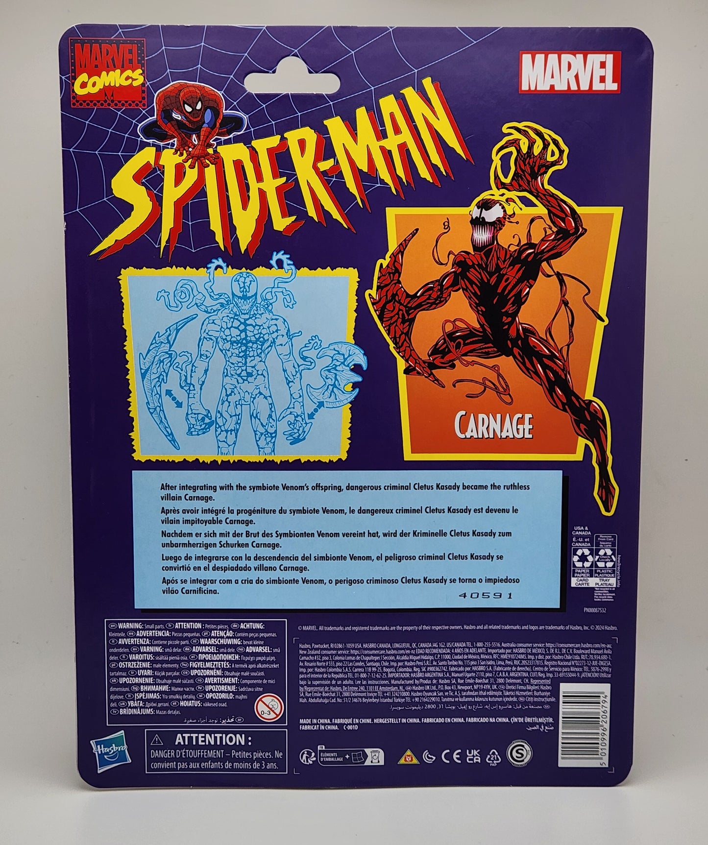 Marvel Legends Retro Collection Series- Spider-Man: Carnage