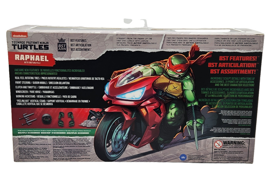 Teenage Mutant Ninja Turtles- Raphael with Motorcycle (BST AXN)