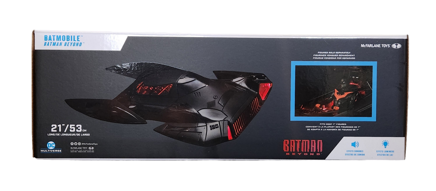 DC Multiverse- Batmobile Vehicle (Batman Beyond) w/ Lights & Sounds