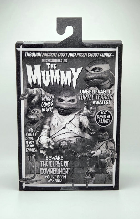 Teenage Mutant Ninja Turtles x Universal Monsters- Ultimate Michelangelo as The Mummy (B&W Version) NECA