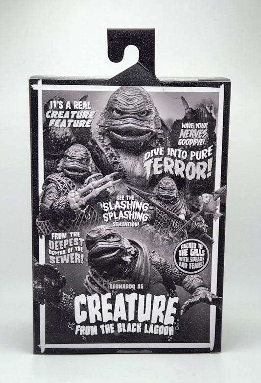 Teenage Mutant Ninja Turtles x Universal Monsters- Ultimate Leonardo as The Creature from the Black Lagoon (B&W Version) NECA