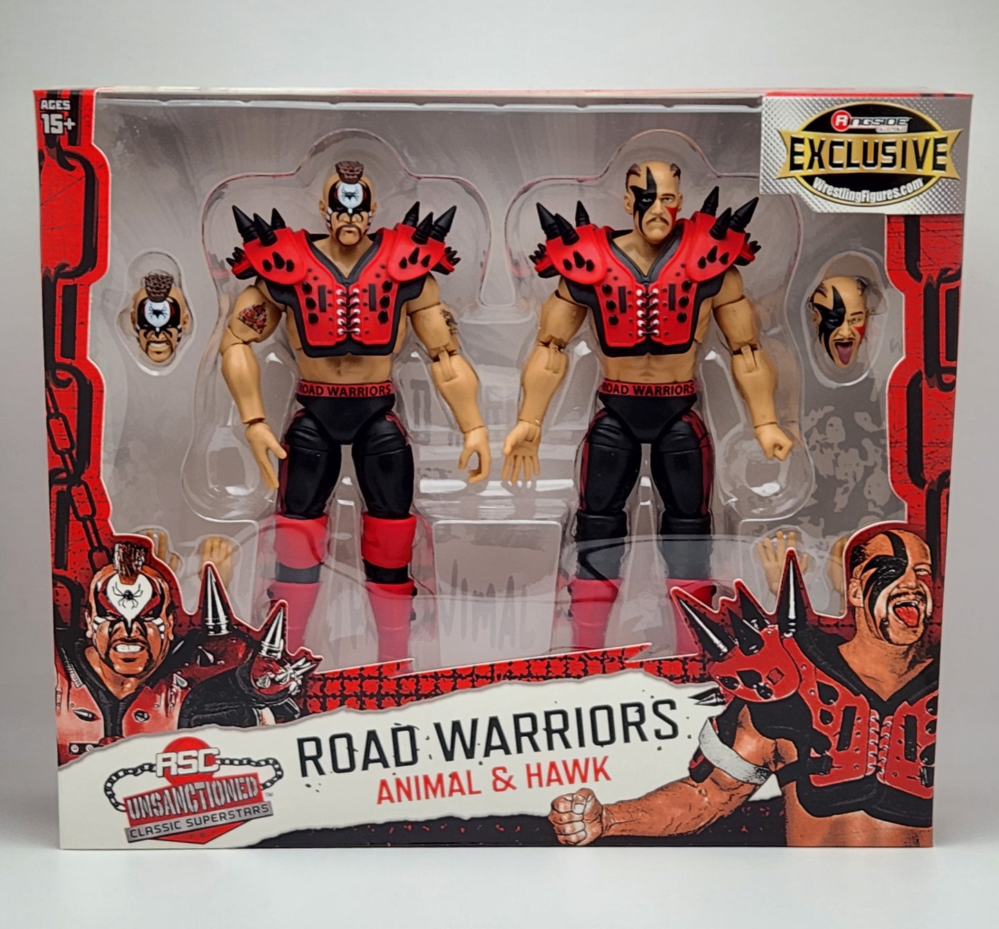 RSC Toys Unsanctioned Classic Superstars- Road Warriors (Animal & Hawk)