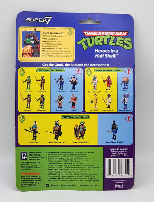 Super7 Reaction- Teenage Mutant Ninja Turtles- Samurai Leonardo