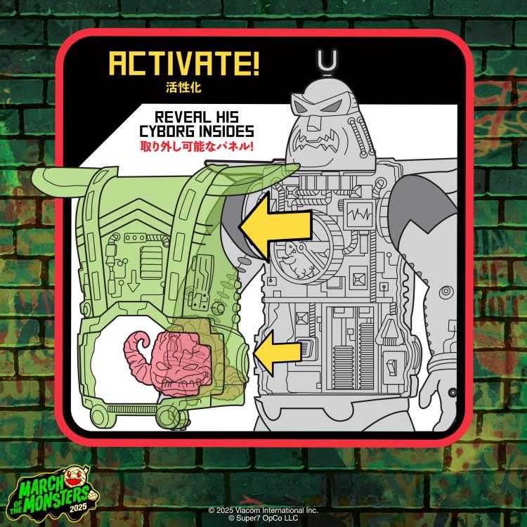 Super7- Teenage Mutant Ninja Turtles- Super Cyborg Krang Android (Clear Version)