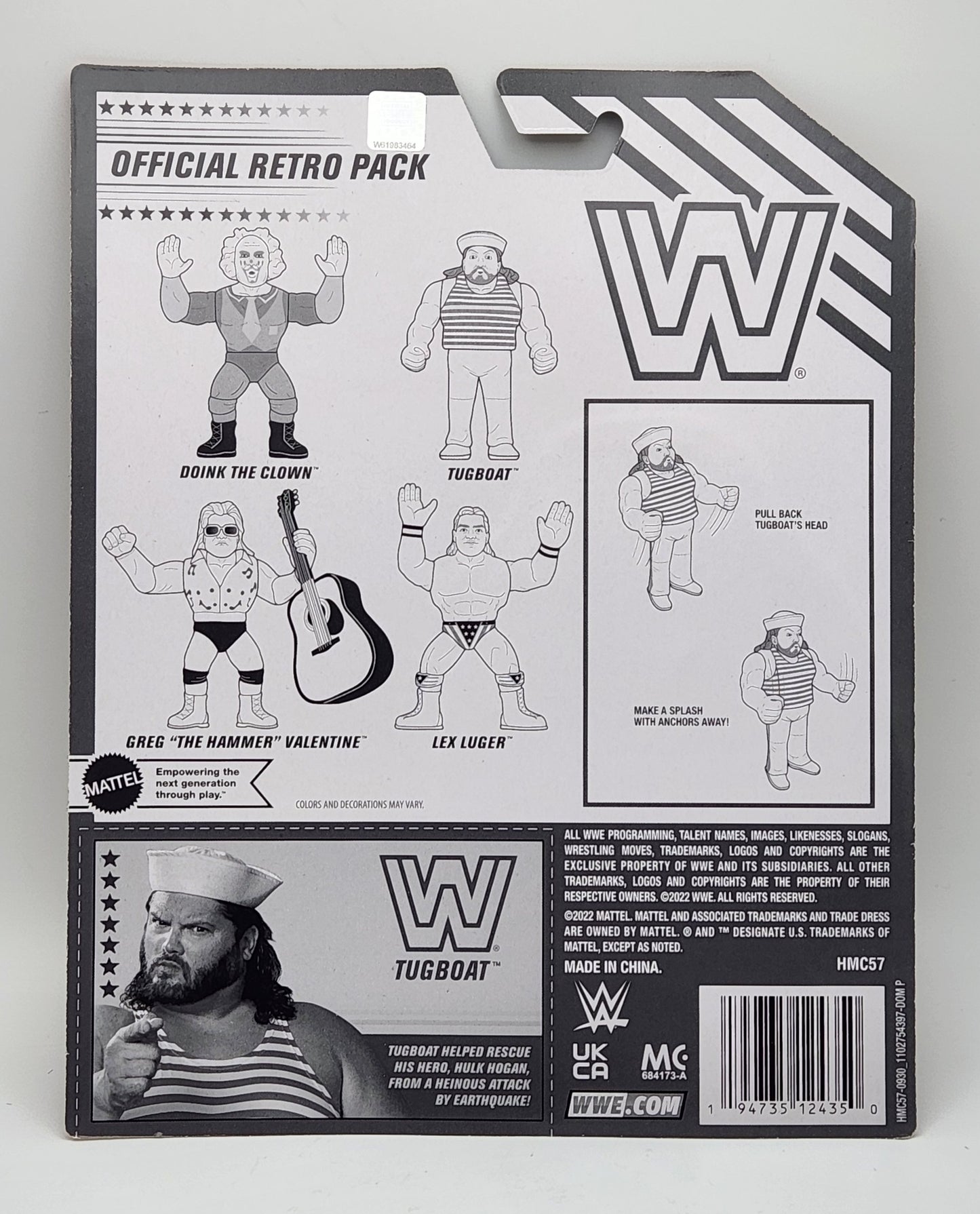 WWE Retro Superstars- Series 13- Lex Luger, Greg "The Hammer" Valentine, Tugboat, and Doink the Clown (4-pack)