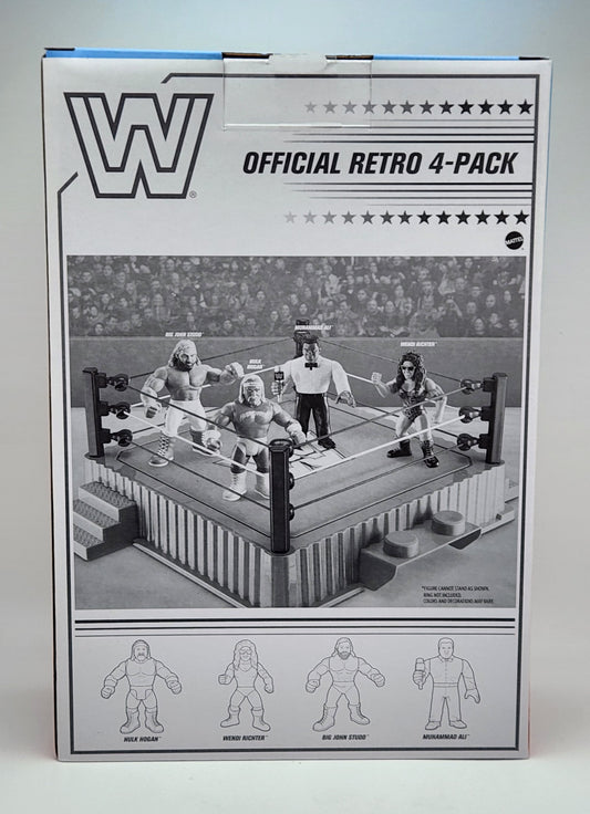 WWE Retro Superstars- Series 15- Hulk Hogan, Wendi Richter, Big John Studd, Muhammed Ali (4-pack)