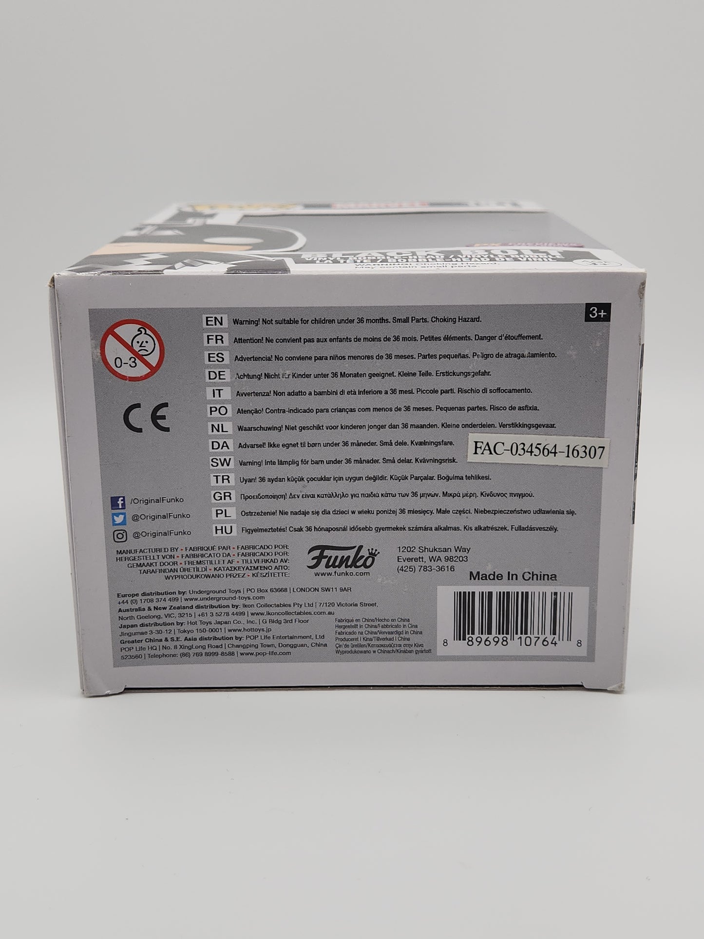 Funko Pop! Marvel- Black Bolt (Black/Grey Suit)