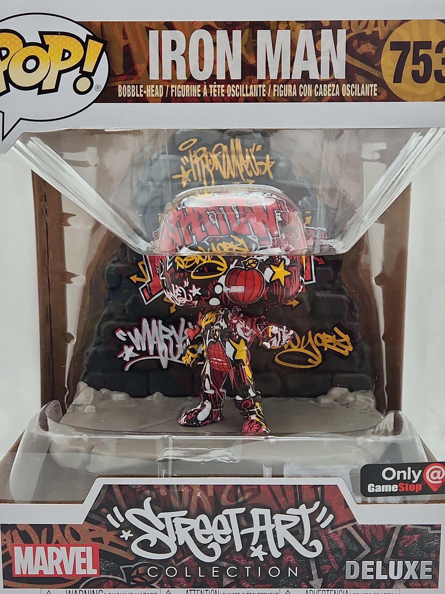 Funko Pop! Marvel- Deluxe Street Art: Iron Man