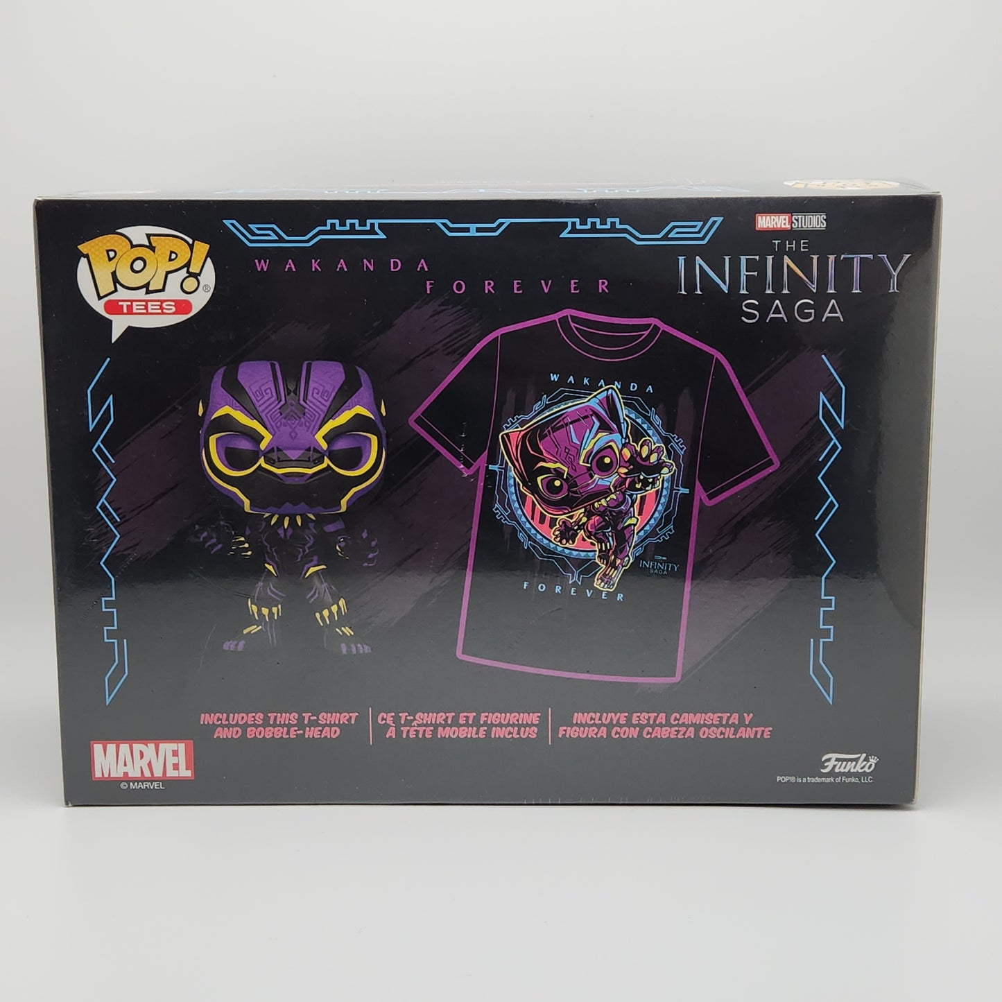Funko Pop! & Tees- Black Panther (Infinity Saga) Large