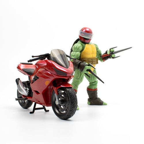 Teenage Mutant Ninja Turtles- Raphael with Motorcycle (BST AXN)