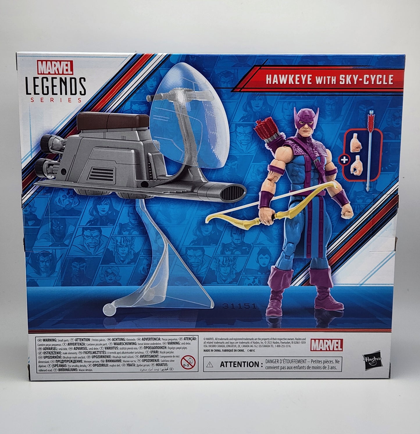 Marvel Legends Series Collection- Avengers: Beyond Earth's Mightiest- Hawkeye with Sky Cycle