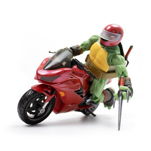 Teenage Mutant Ninja Turtles- Raphael with Motorcycle (BST AXN)