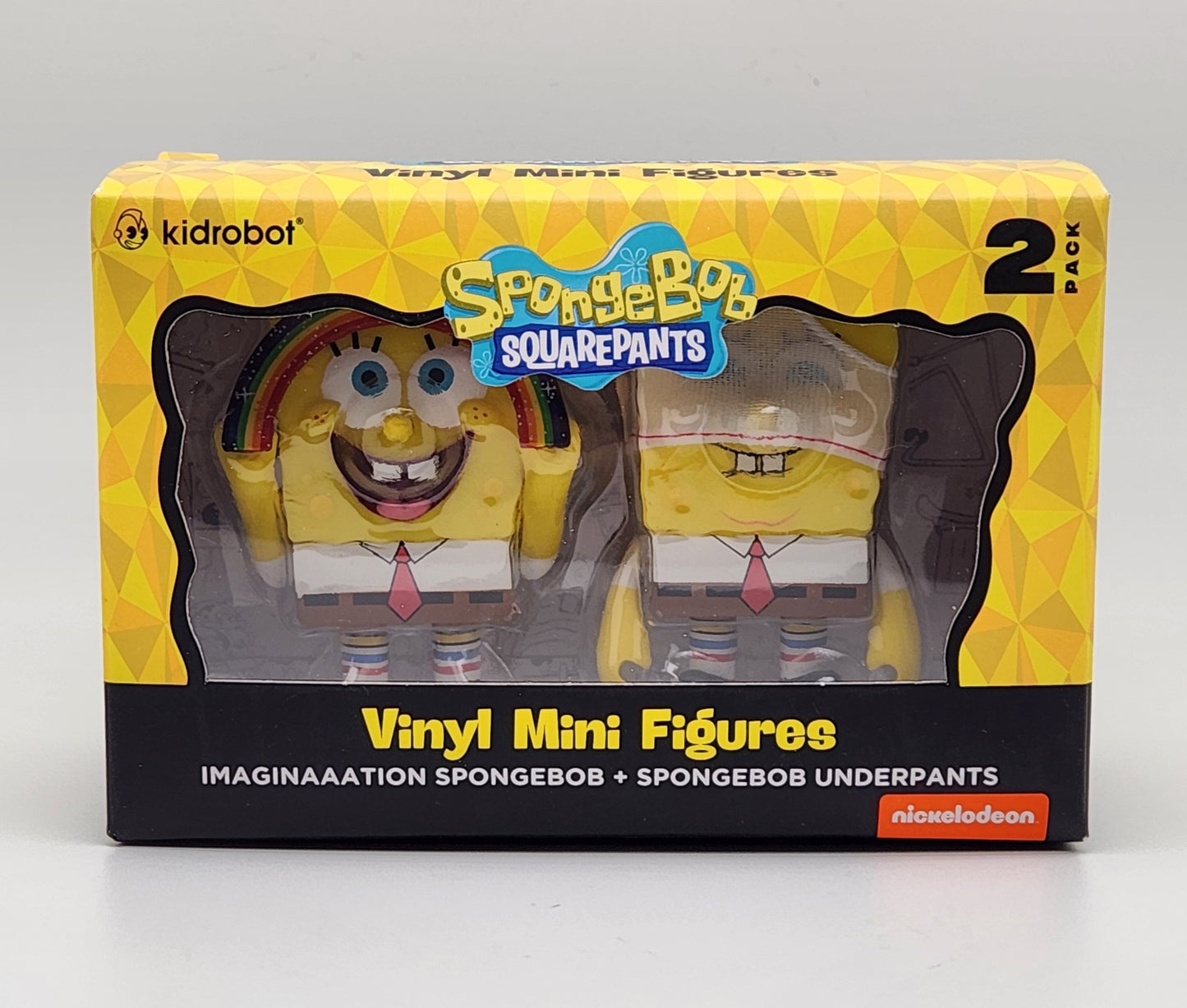 Kidrobot- Nickelodeon- Imaginaaation- Spongebob Squarepants and Spongebob Underpants (2-pack)