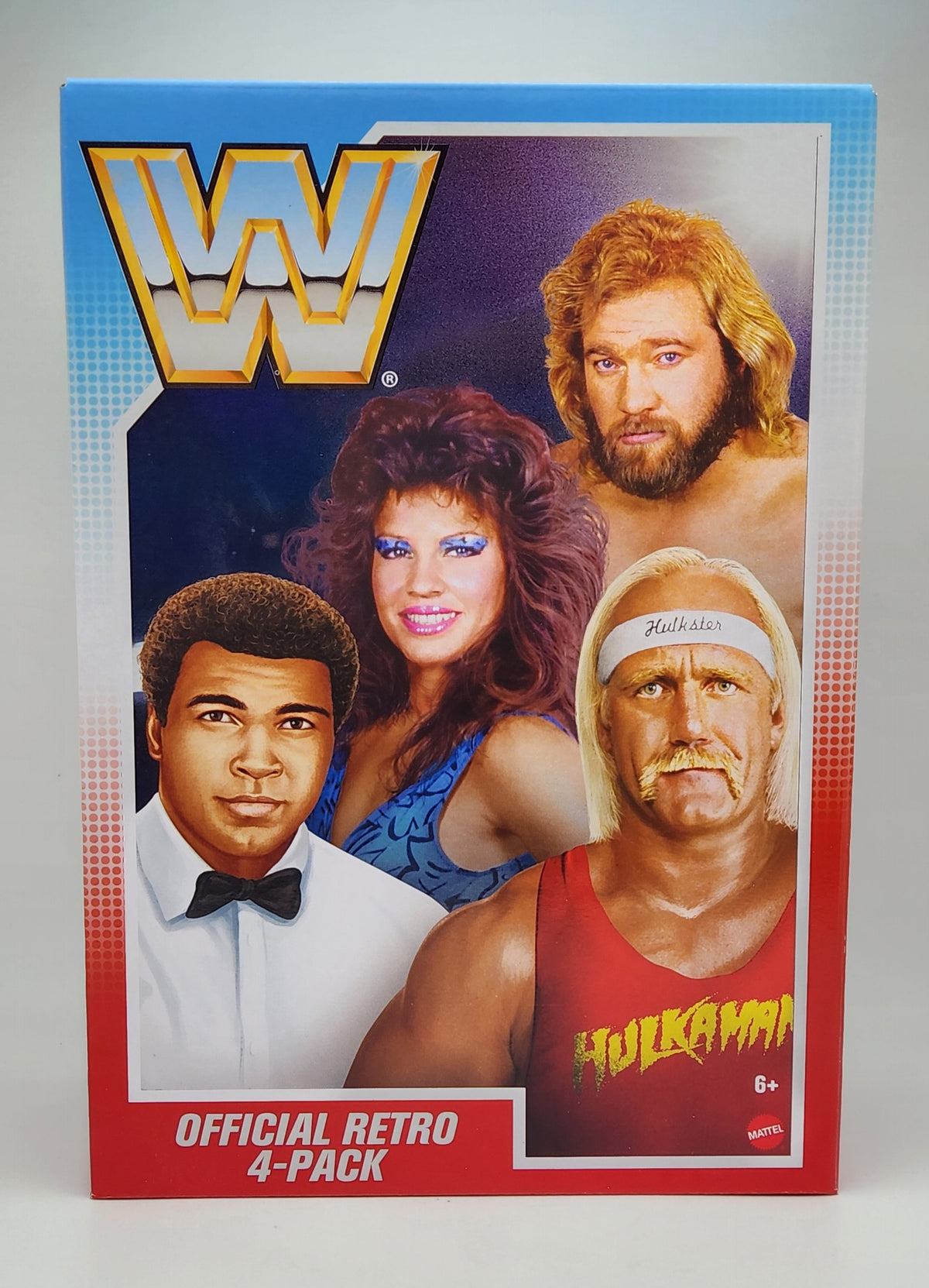 WWE Retro Superstars- Series 15- Hulk Hogan, Wendi Richter, Big John Studd, Muhammed Ali (4-pack)