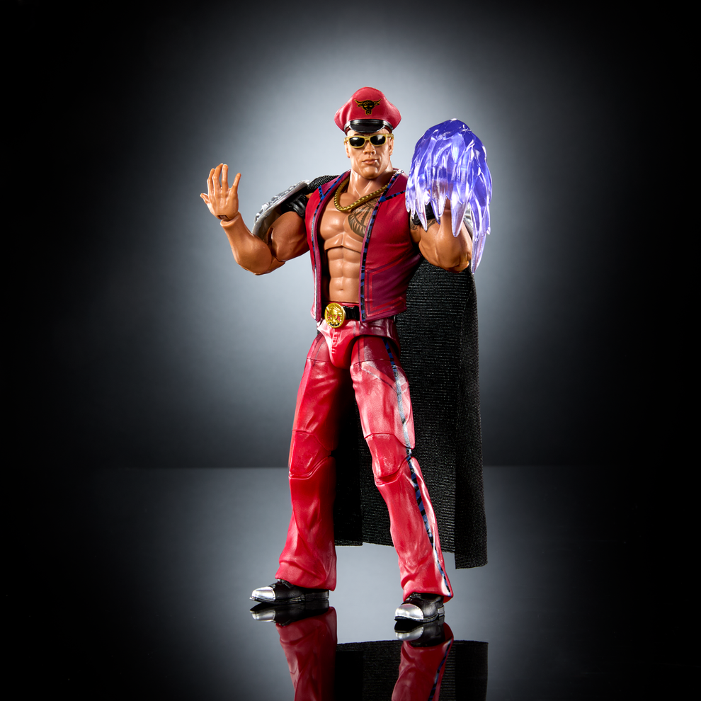 WWE x Street Fighter Elite Collection Series- The Rock "Final Boss" as M. Bison