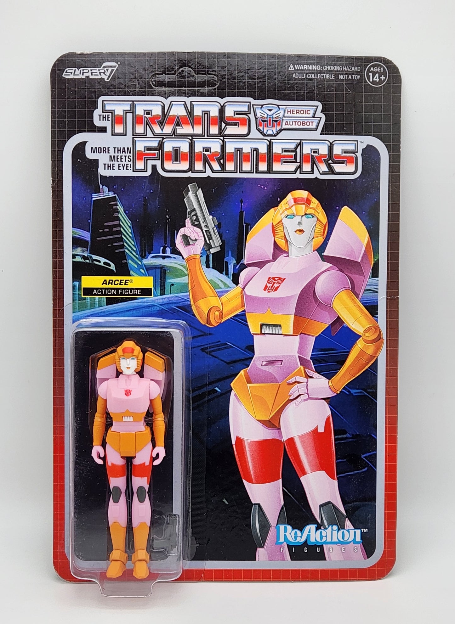 Super7 Reaction- Transformers- Arcee (Pink & Orange)
