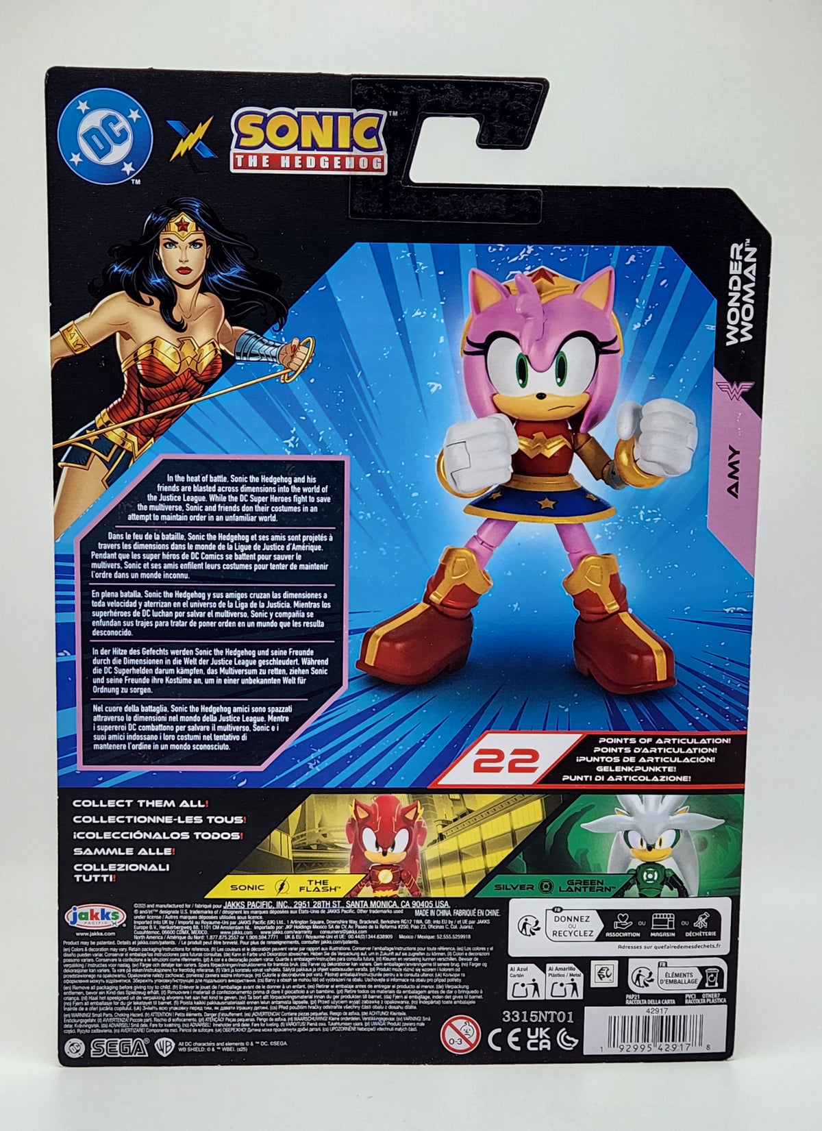 DC X Sonic the Hedgehog- Amy as Wonder Woman (Jakks Pacific)