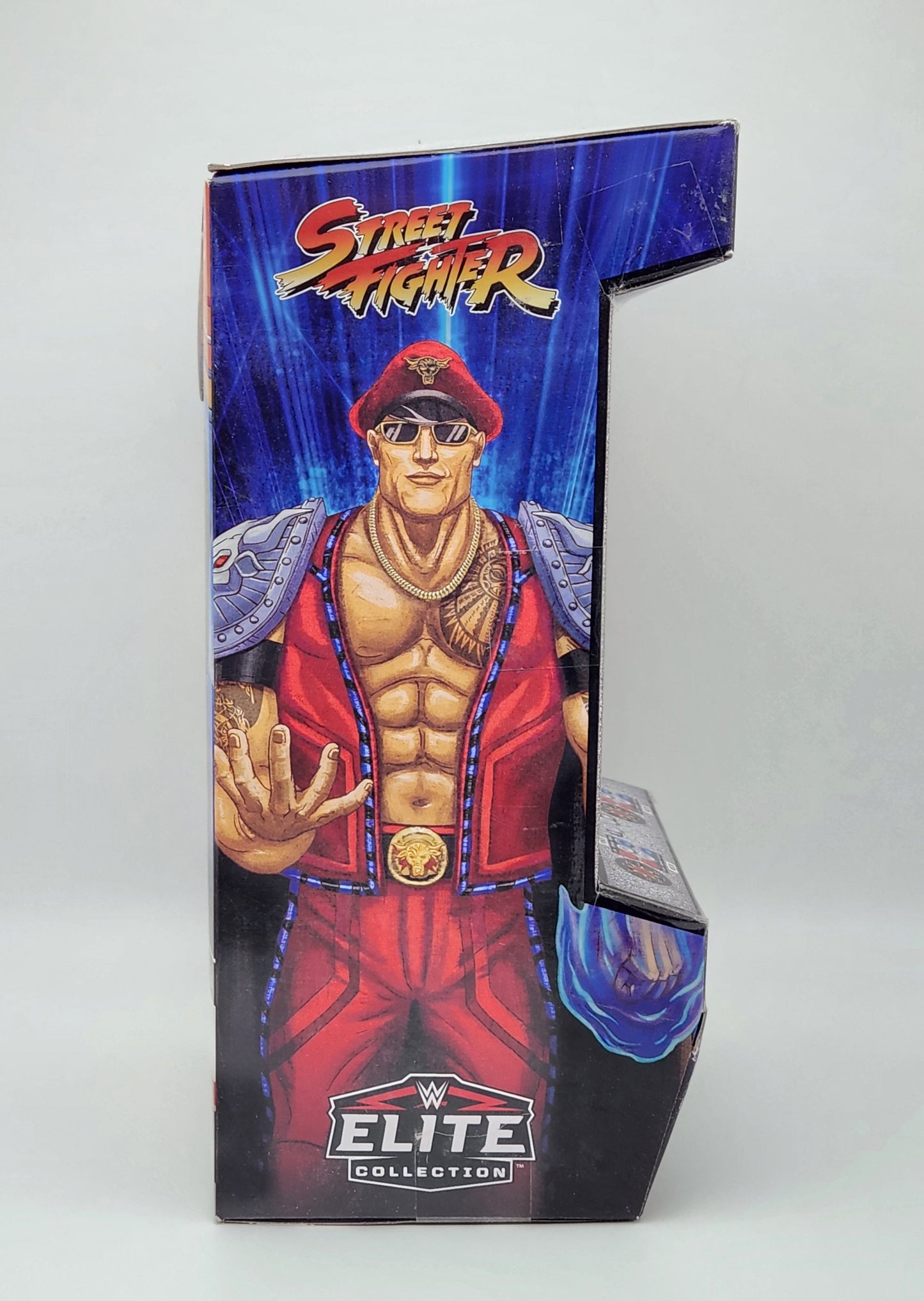 WWE x Street Fighter Elite Collection Series- The Rock "Final Boss" as M. Bison
