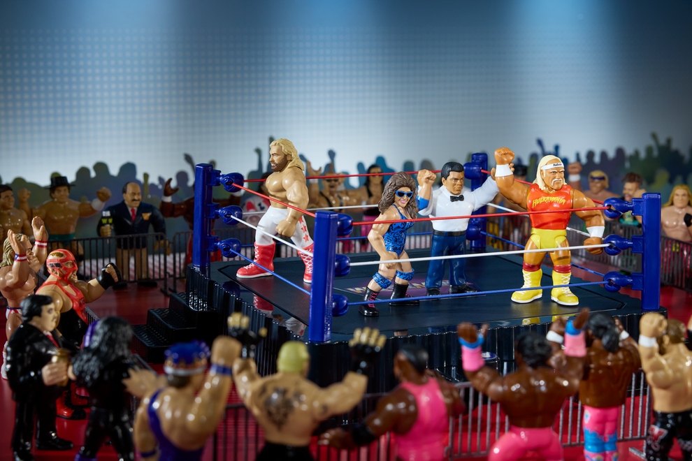 WWE Retro Superstars- Series 15- Hulk Hogan, Wendi Richter, Big John Studd, Muhammed Ali (4-pack)