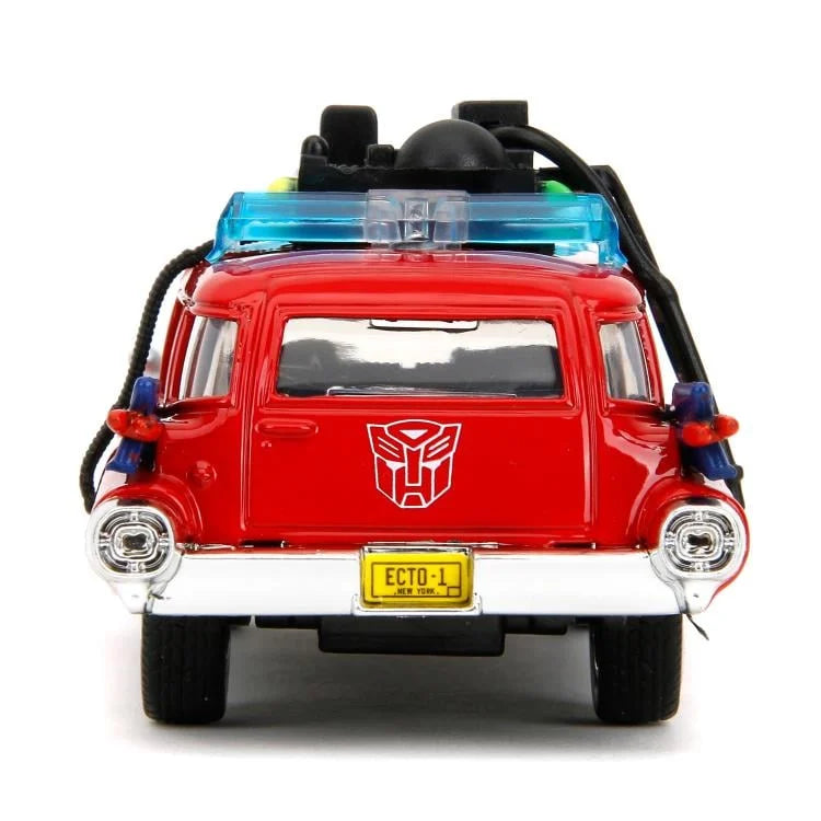 Ghostbusters x Transformers- Hollywood Rides- 40th Anniversary- Ecto-1 (Optimus Prime Graphics) 1/32 Scale