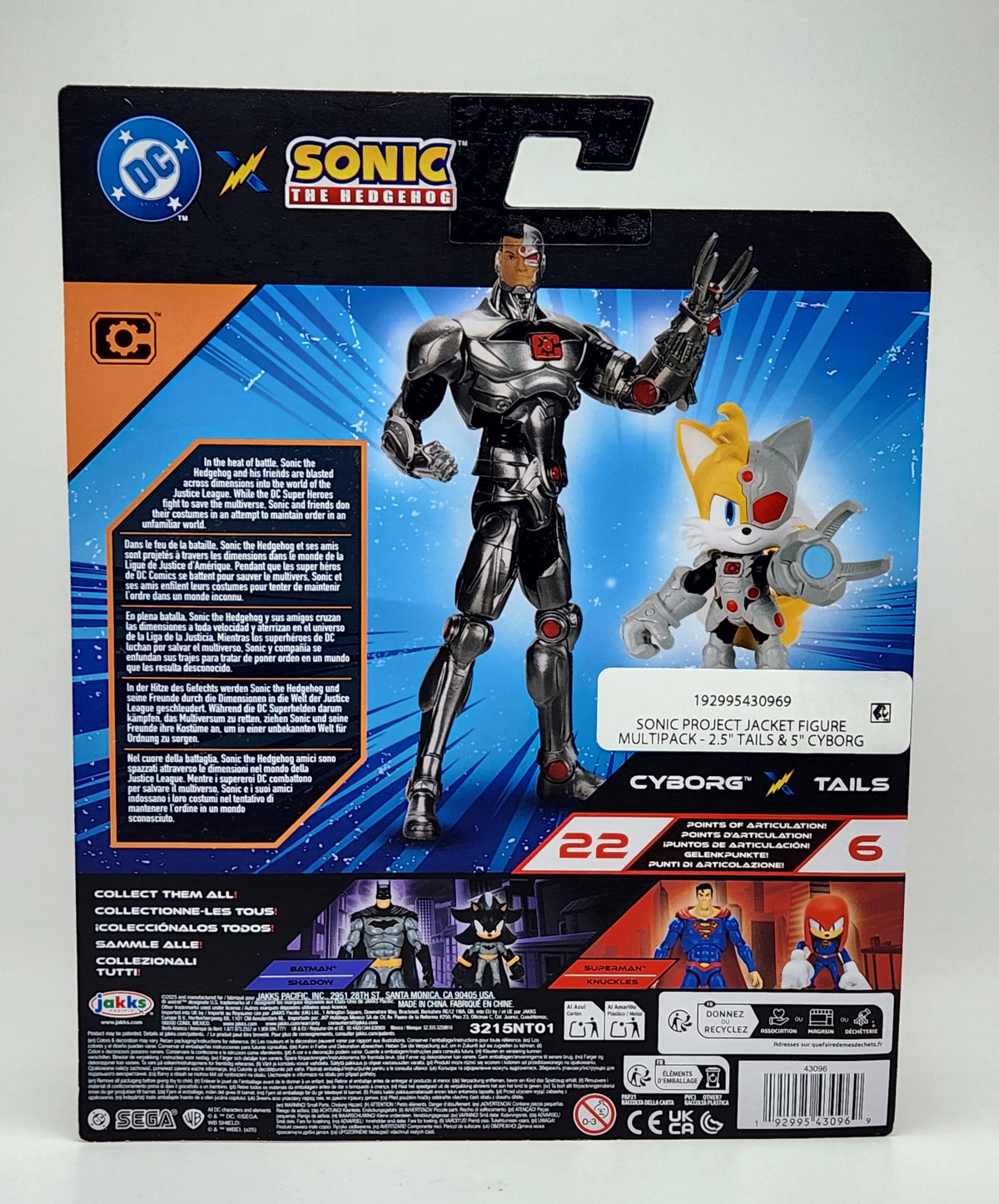 DC X Sonic the Hedgehog- Cyborg & Tails (Jakks Pacific)