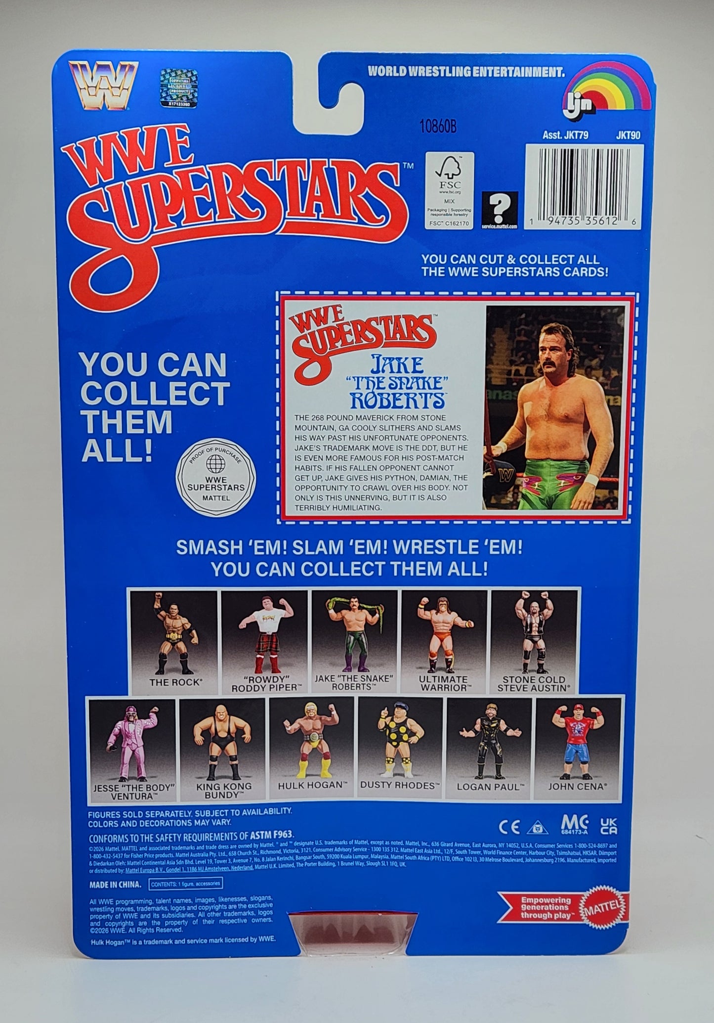 WWE LJN Superstars- Jake "The Snake" Roberts (1980's Retro Collection Series) Black Card Chase Variant