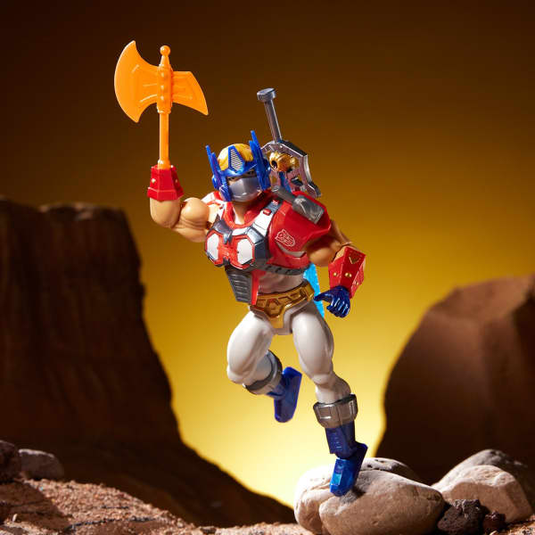 Masters of the Universe Origins x Transformers: Optimus Prime Armor He-Man