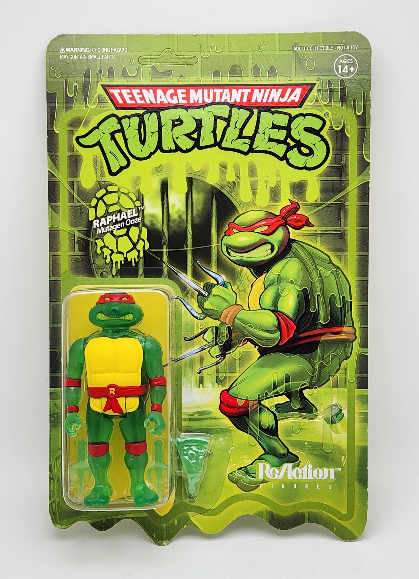 Super7 Reaction- Teenage Mutant Ninja Turtles- Raphael (Mutagen Ooze)