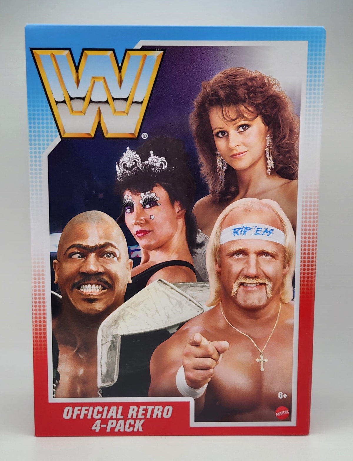 WWE Retro Superstars- Series 17- Miss Elizabeth- Hulk Hogan as "Rip", Zeus, Sensational Queen Sherri (4-pack)