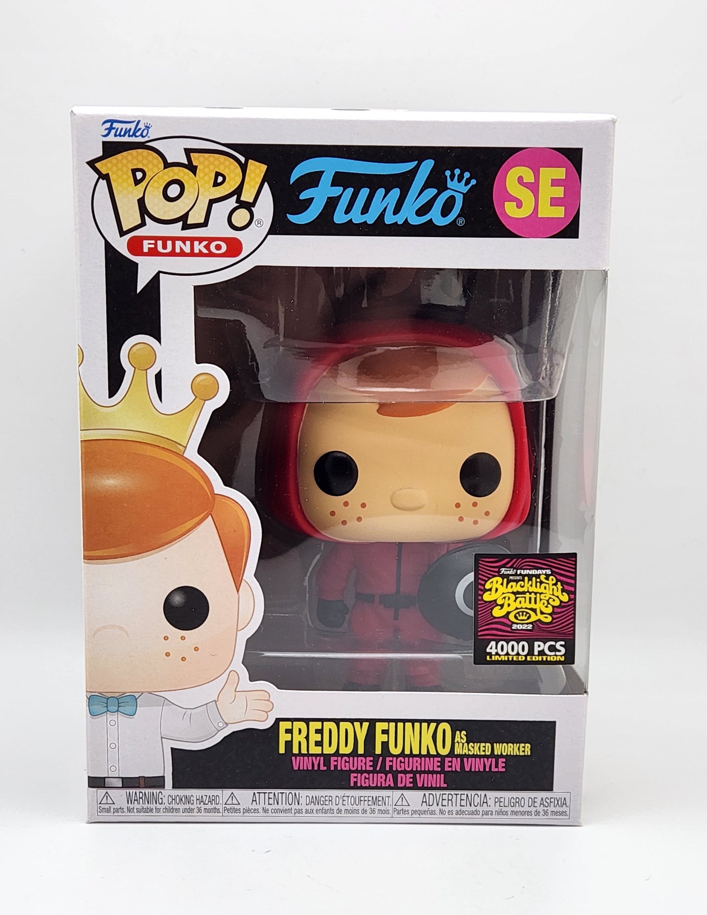 Funko Pop! SE- Fundays 2022 Blacklight Battle- Freddy Funko as Masked Woker (Circle)