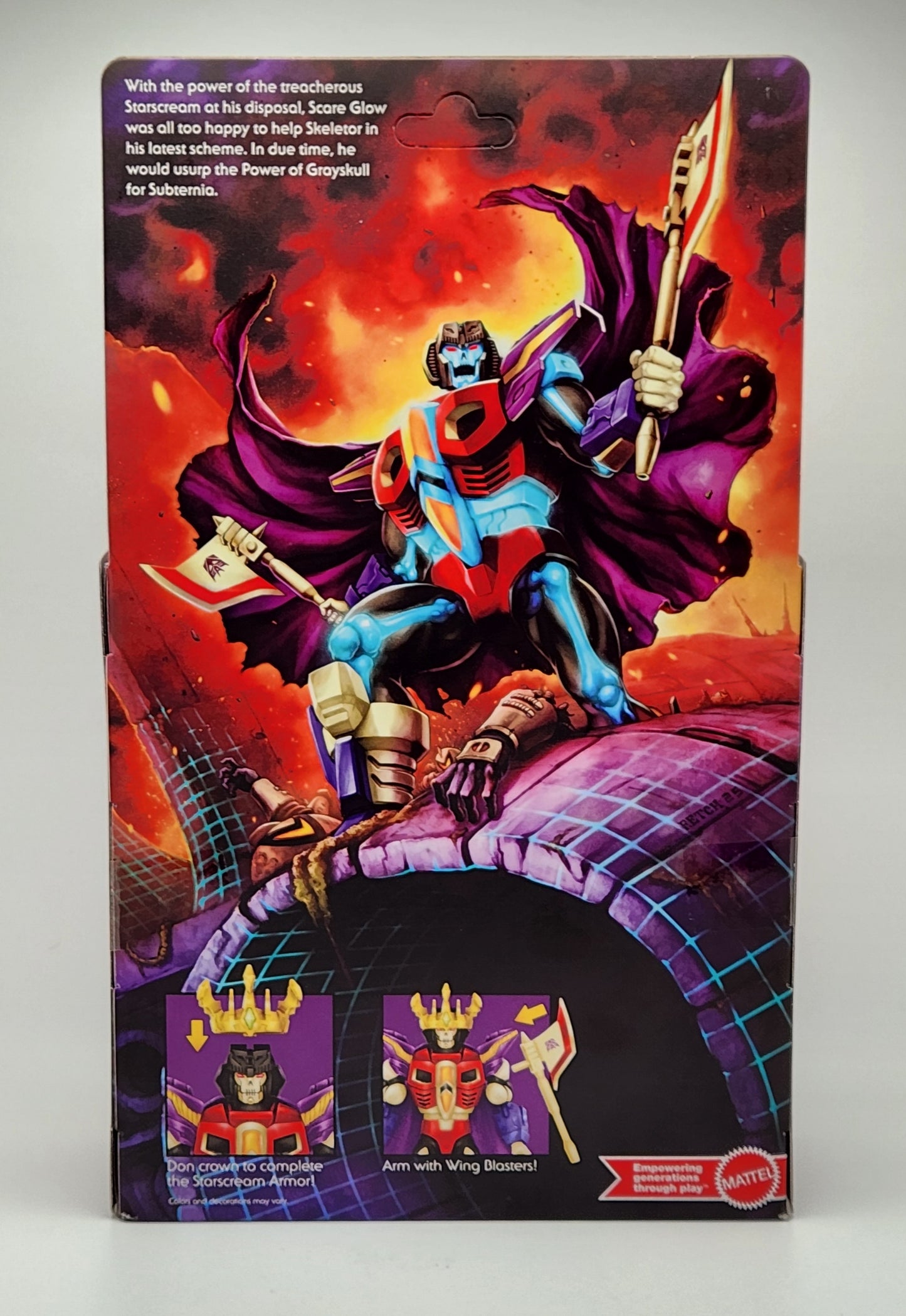 Masters of the Universe Origins x Transformers- Starscream Armor Scare Glow