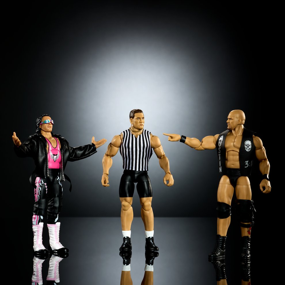WWE Elite Collection Series- Wrestlemania XIII Submission Match- "Stone Cold" Steve Austin vs Bret "The Hitman" Hart (3-pack)