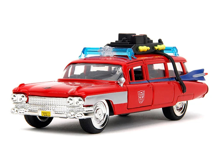 Ghostbusters x Transformers- Hollywood Rides- 40th Anniversary- Ecto-1 (Optimus Prime Graphics) 1/32 Scale