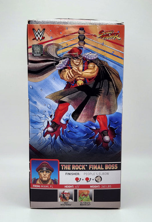 WWE x Street Fighter Elite Collection Series- The Rock "Final Boss" as M. Bison