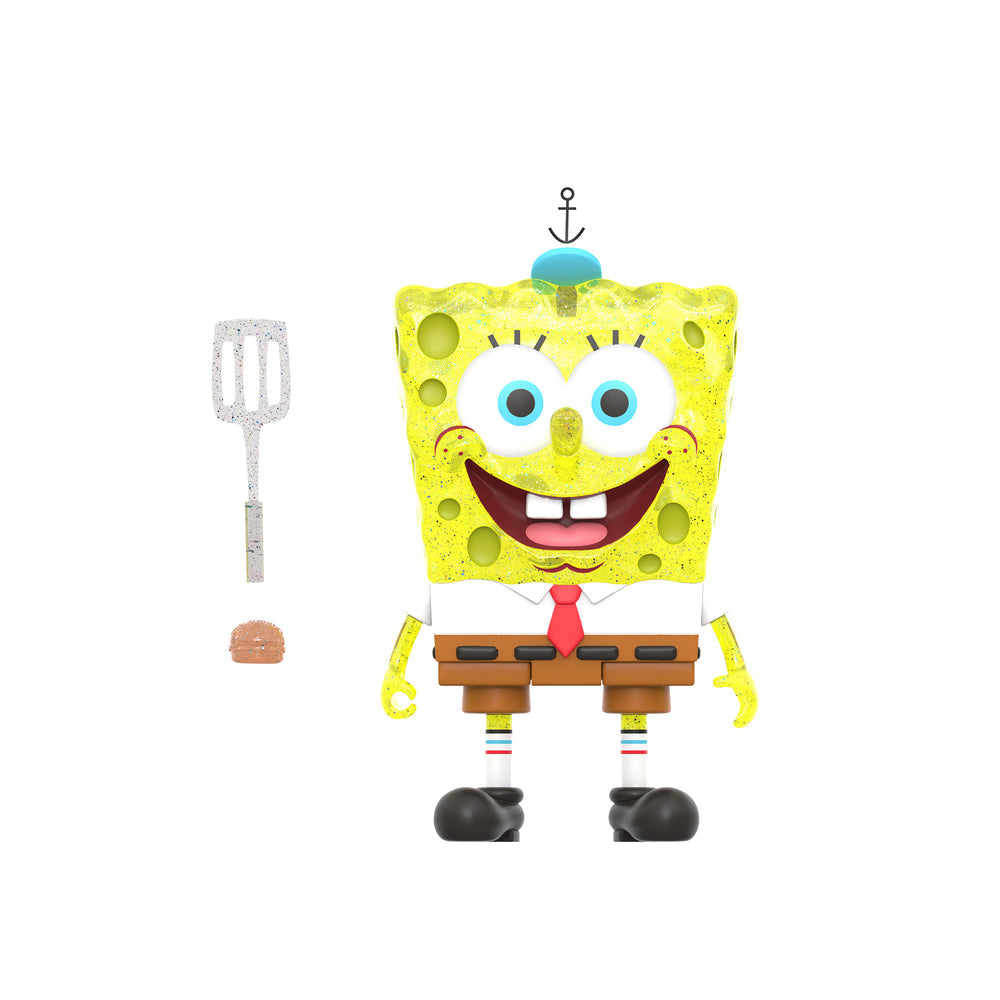 Super7 Reaction- Spongebob Squarepants- Spongebob & Patrick Glitter (2-pack)