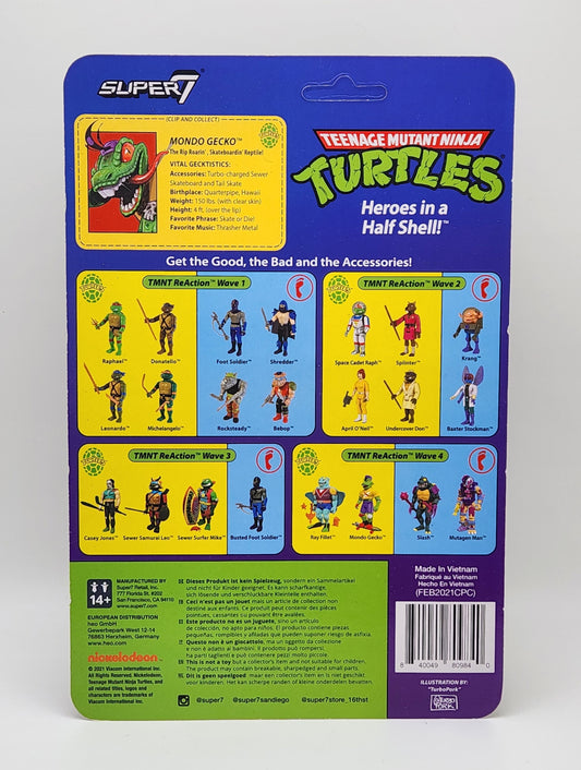 Super7 Reaction- Teenage Mutant Ninja Turtles- Mondo Gecko