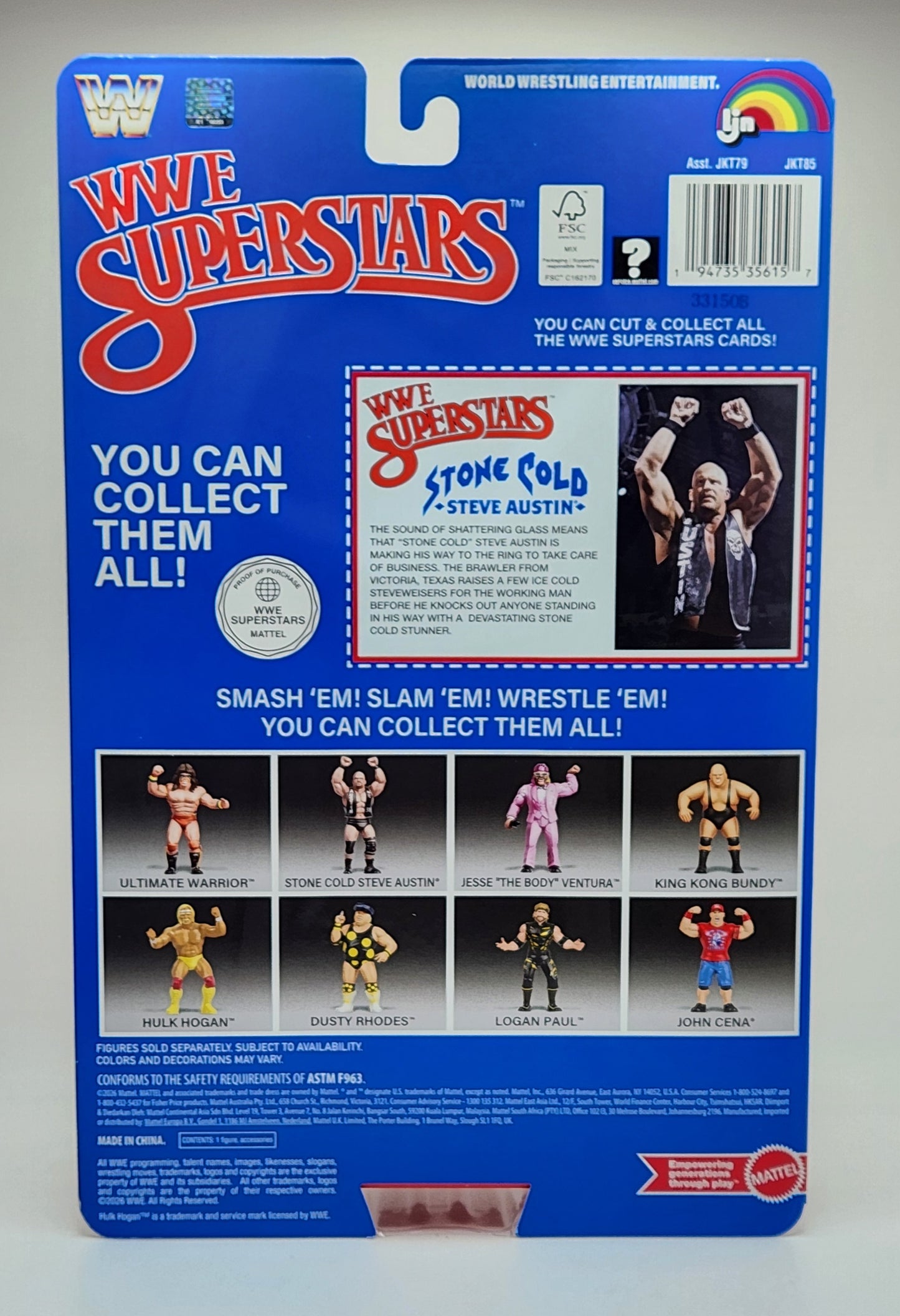 WWE LJN Superstars- Stone Cold Steve Austin (1980's Retro) Black Card Chase Variant