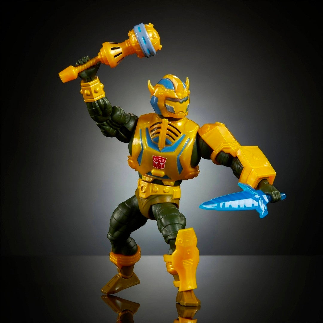 Masters of the Universe Origins x Transformers- Bumblebee Armor Man at Arms