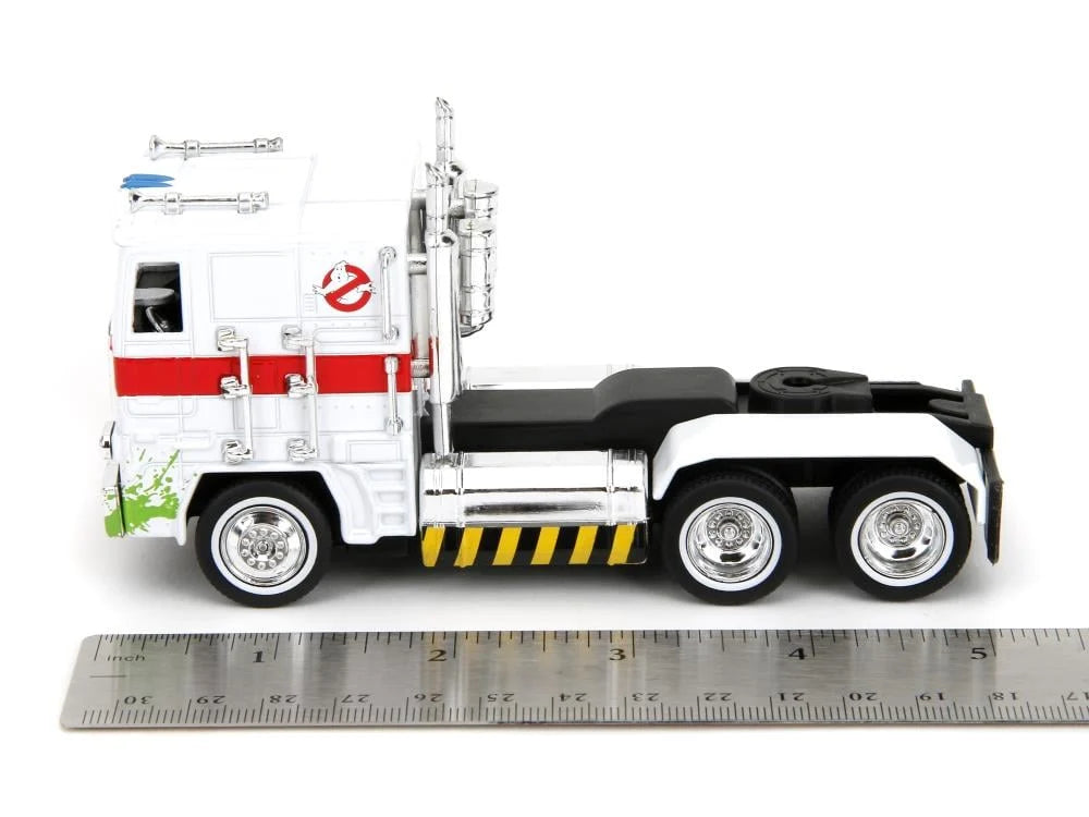 Ghostbusters x Transformers- Hollywood Rides- 40th Anniversary- G1 Optimus Prime (Ecto-1 Graphics) 1/32 Scale