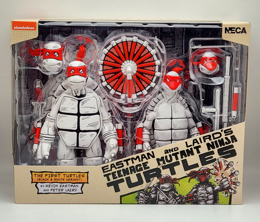 Teenage Mutant Ninja Turtles- The First Turtles (Black & White) NECA 2 pack: Eastman and Laird's