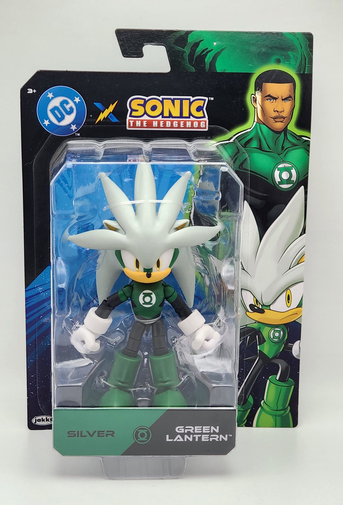 DC X Sonic the Hedgehog- Silver as Green Lantern (Jakks Pacific)