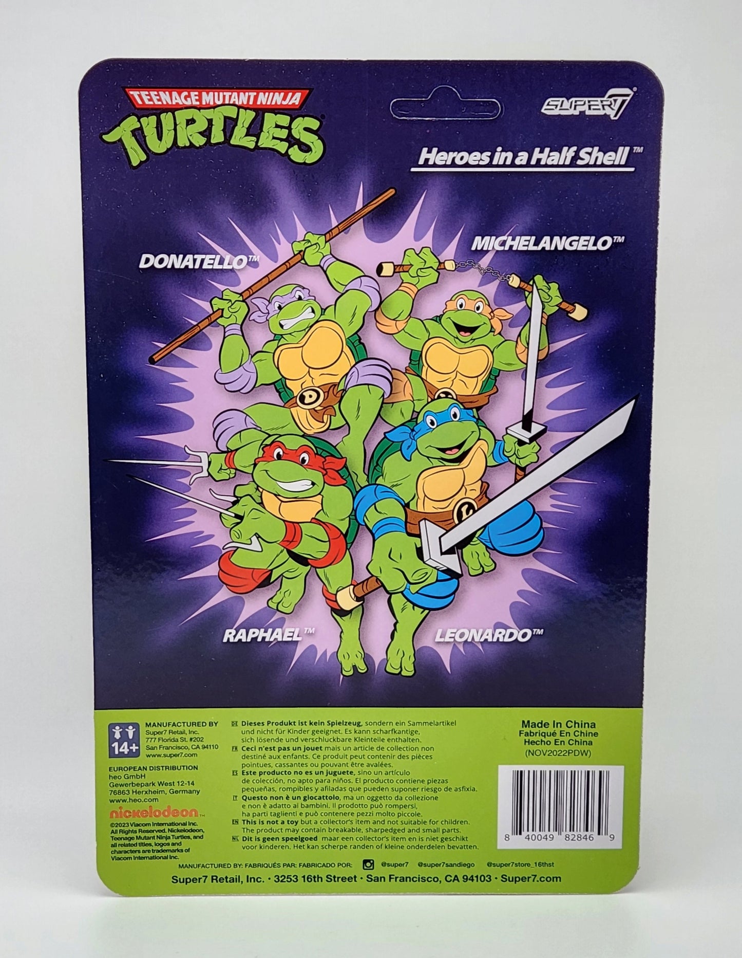 Super7 Reaction- Teenage Mutant  Ninja Turtles- Michelangelo