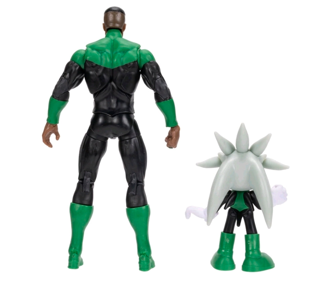 DC X Sonic the Hedgehog- Green Lantern & Silver (Jakks Pacific)