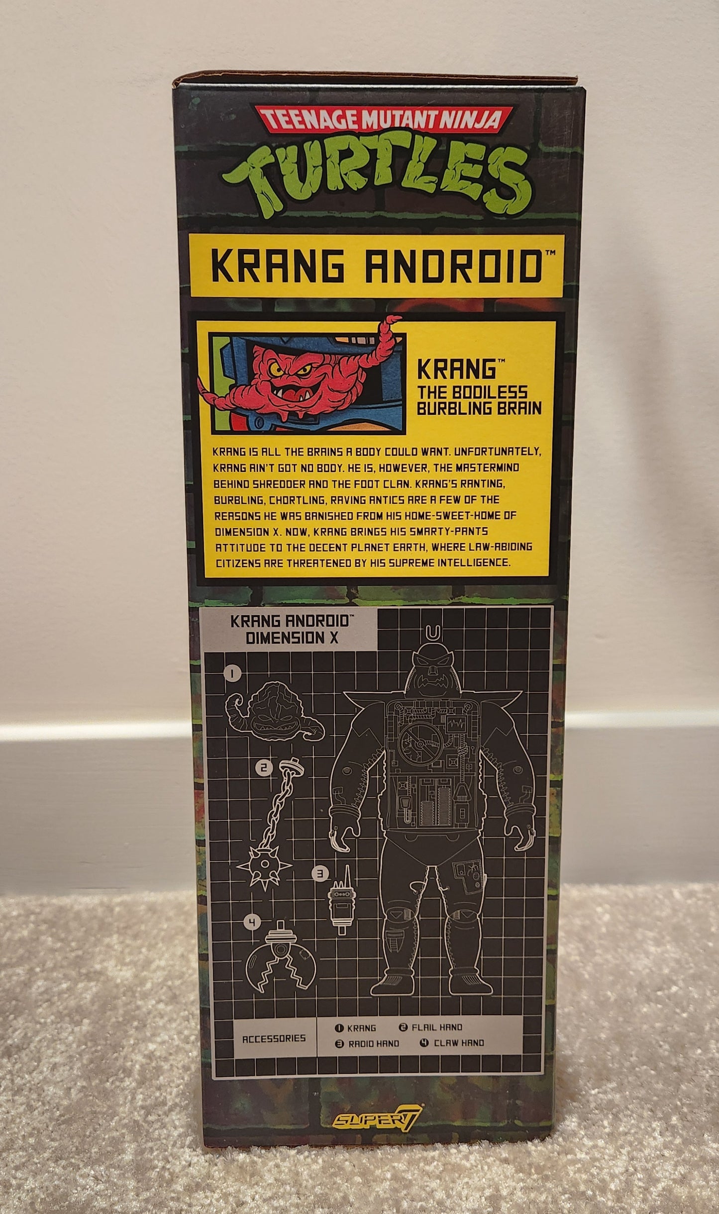 Super7- Teenage Mutant Ninja Turtles- Super Cyborg Krang Android (Clear Version)