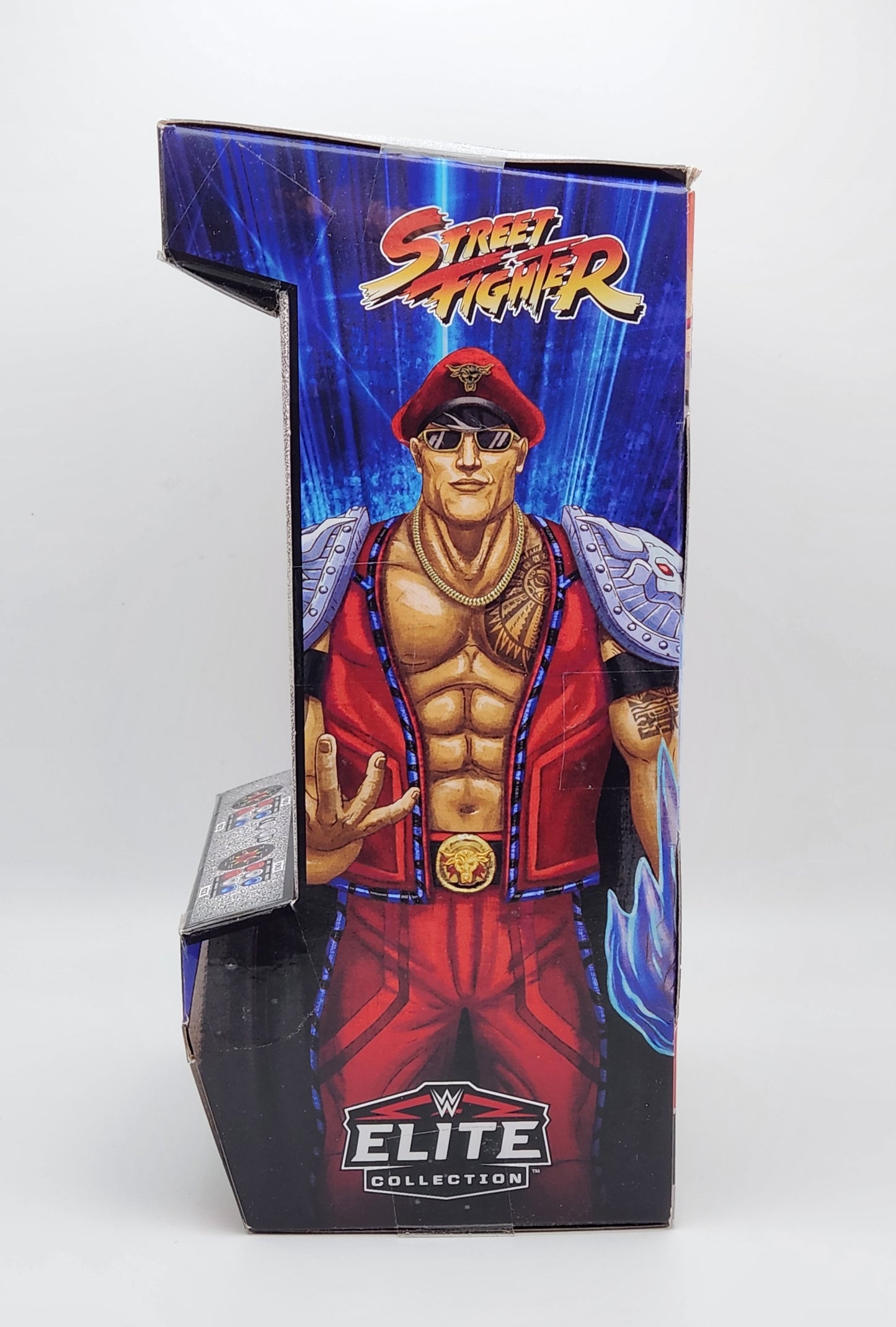 WWE x Street Fighter Elite Collection Series- The Rock "Final Boss" as M. Bison