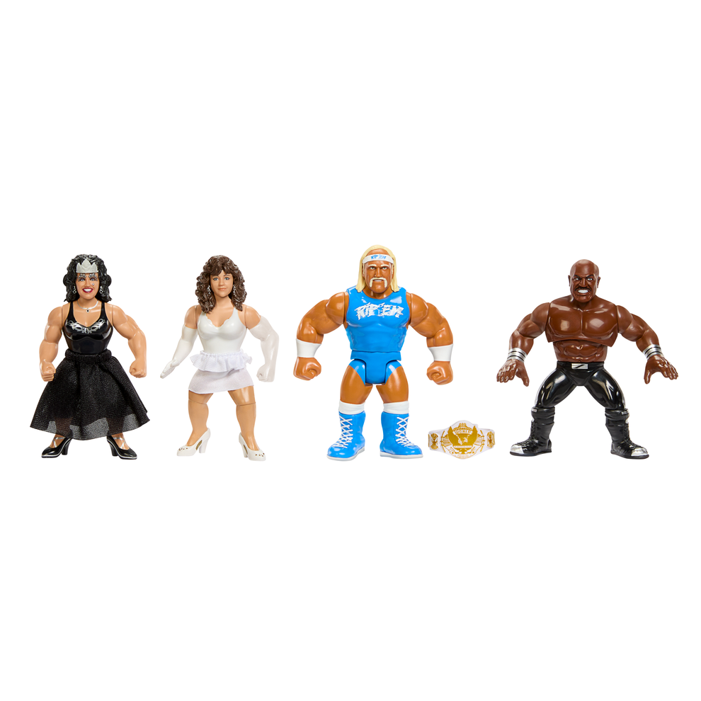 WWE Retro Superstars- Series 17- Miss Elizabeth- Hulk Hogan as "Rip", Zeus, Sensational Queen Sherri (4-pack)