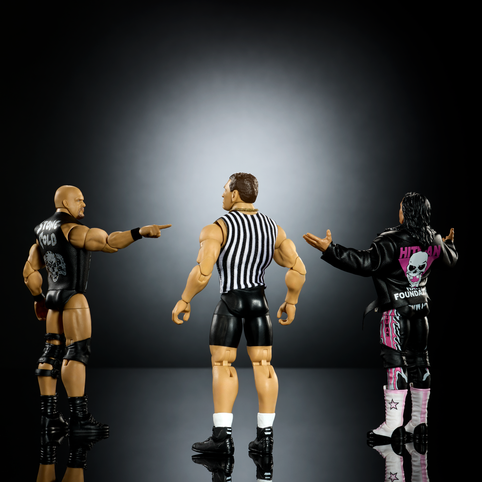 WWE Elite Collection Series- Wrestlemania XIII Submission Match- "Stone Cold" Steve Austin vs Bret "The Hitman" Hart (3-pack)