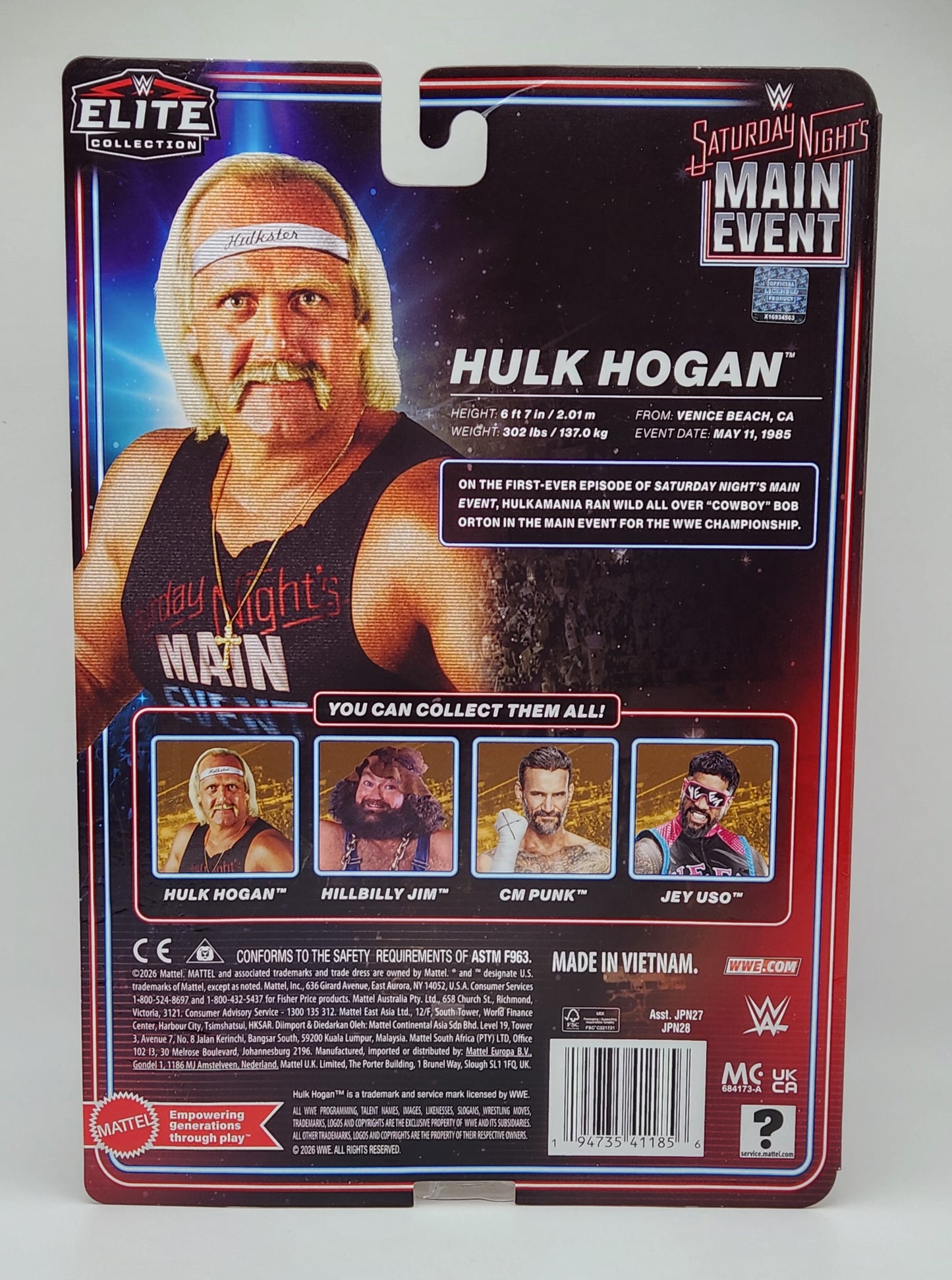 WWE Elite Collection Series- Saturday Night's Main Event Series 1- Hulk Hogan