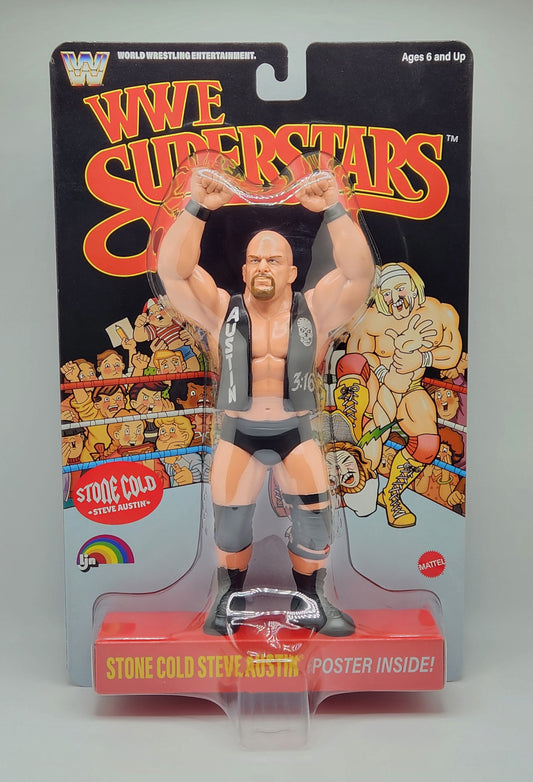 WWE LJN Superstars- Stone Cold Steve Austin (1980's Retro) Black Card Chase Variant